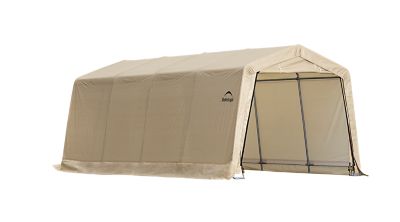 ShelterLogic Auto Shelter 10 ft. x 20 ft. x 8 ft. Peak Style Instant Garage, Sandstone