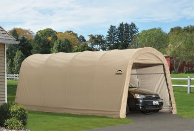 Shelterlogic Autoshelter 10 Ft X 20 Ft X 8 Ft Roundtop Instant Garage Sandstone 62684 At Tractor Supply Co