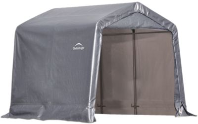 ShelterLogic 8 ft. x 8 ft. x 8 ft. Shed-in-a-Box Peak Style Storage Shed, Gray 