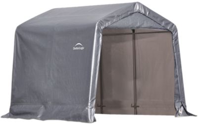 ShelterLogic 8 ft. x 8 ft. x 8 ft. Shed-in-a-Box Peak Style Storage Shed, Gray