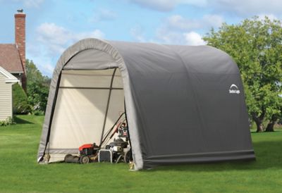 Image showing  10 x 10 x 8ft. Shed in a Box Round-Top Portable Shed, Gray