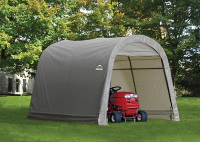 Image showing  10 x 10 x 8ft. Shed in a Box Round-Top Portable Shed, Gray