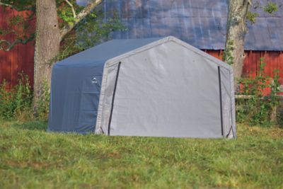 Image showing  12 x 12 x 8ft. Shed-in-a-Box Peak Style Portable Shed, Gray