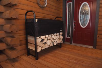 Image showing  4 ft. Heavy-Duty Steel Firewood Rack, Cover Included