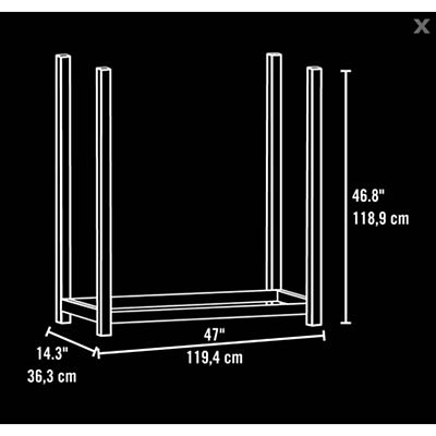 Image showing  4 ft. Ultra-Duty Steel Firewood Rack