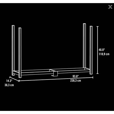 Image showing  8 ft. Ultra-Duty Steel Firewood Rack, Hardware Kit Included