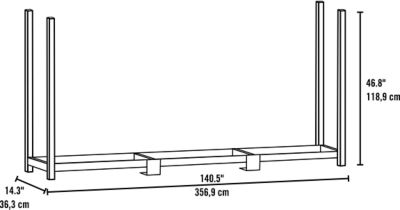 Image showing  12 ft. Ultra-Duty Rack-In-A-Box Steel Firewood Rack