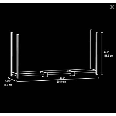 Image showing  12 ft. Ultra-Duty Rack-In-A-Box Steel Firewood Rack