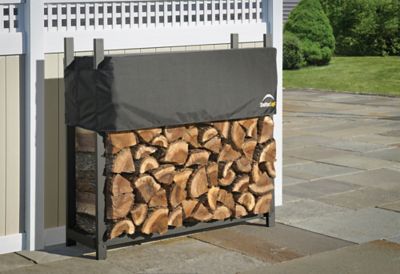 Image showing  4 ft. Ultra-Duty Steel Firewood Rack, Cover Included