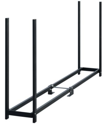 Image showing  8 ft. Ultra-Duty Steel Firewood Rack, Cover Included