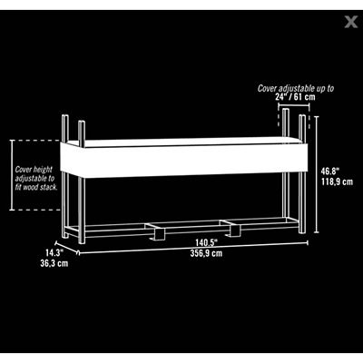 Image showing 5 th ShelterLogic 12 ft. Ultra-Duty Steel Firewood Rack, Cover Included