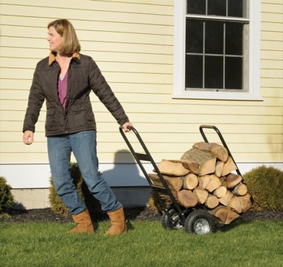 Image showing  41.25 in. Haul-It Wood Mover Steel Rolling Firewood Cart