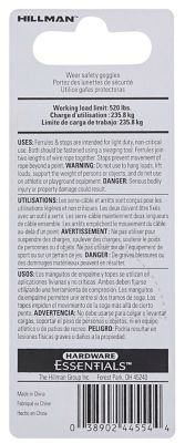 Image showing  Hardware Essentials 5/32 in. Aluminum Ferrule and Stop