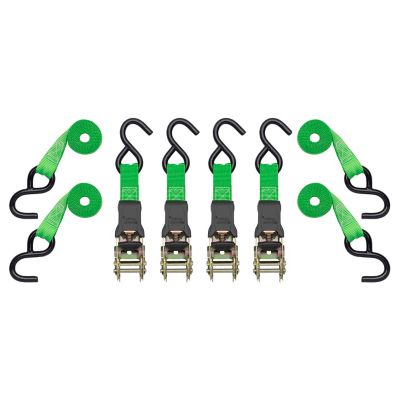 SmartStraps 10 ft. Padded Ratchets, 500 lb., Green, 4-Pack