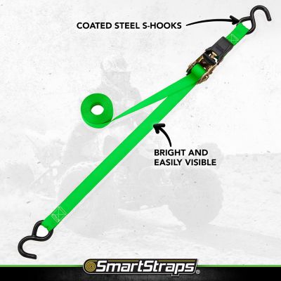 Image showing 5 th SmartStraps 10 ft. Padded Ratchets, 500 lb., Green, 4 pk.
