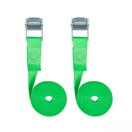 SmartStraps Green Light Duty Tie Down Strap 1 in x 12 in 150 lb Capacity 2 Pack Cambuckle Straps