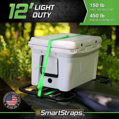 Image showing  1 in. x 12 ft. Green Light-Duty Lashing Strap, 150 lb. Capacity, 2 pk.