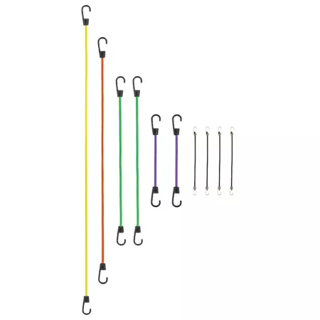 SmartStraps Assorted Standard Bungee Cords 10 Pack Bungee Cords