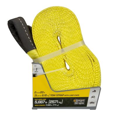Image showing 9 th SmartStraps 2 in. x 20 ft. Tow Strap with Loop Ends, 5,667 lb. Safe Work Load