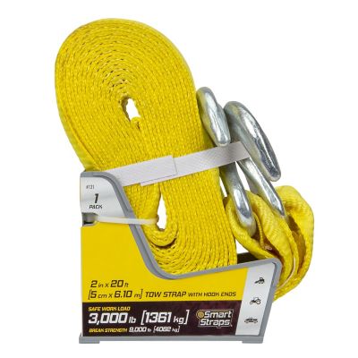 Image showing 9 th SmartStraps 2 in. x 20 ft. Tow Strap with Hook Ends, 3,000 lb. Safe Work Load