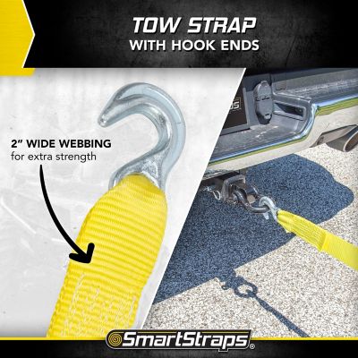 Image showing 5 th SmartStraps 2 in. x 30 ft. Tow Strap with Hook Ends, 3,000 lb. Safe Work Load