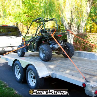 Image showing 7 th SmartStraps 1 in. x 10 ft. Padded Heavy-Duty Ratchet, 1,000 lb., Orange, 2 pk.