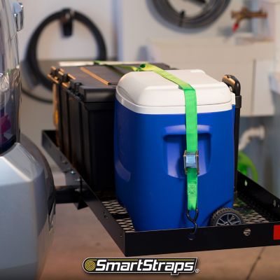 Image showing 6 th SmartStraps 1 in. x 10 ft. Green Cambuckle Strap, 300 lb. Capacity, 4 pk.