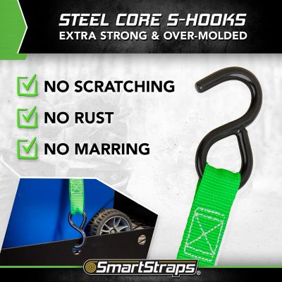 Image showing 7 th SmartStraps 1 in. x 10 ft. Green Cambuckle Strap, 300 lb. Capacity, 4 pk.