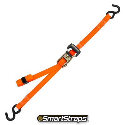 Image showing  1 in. x 10 ft. Padded Heavy-Duty Ratchet Tie Down Straps, 1,000 lb., Orange, 4 pk.