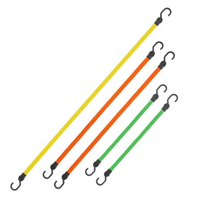 SmartStraps Flat Strap Bungee Cord Straps, 5-Pack