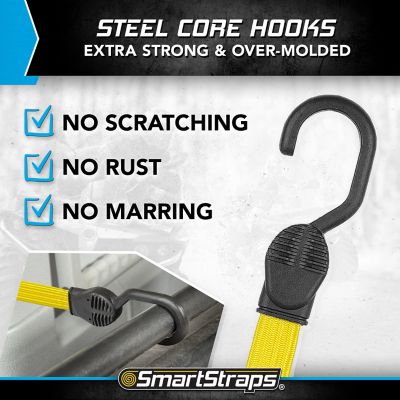 Image showing  Assorted Flat Strap Bungee Cord Straps, 5-Pack