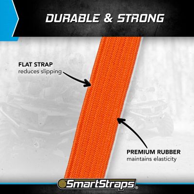 Image showing 5 th SmartStraps Assorted Flat Strap Bungee Cord Straps, 5 pk.