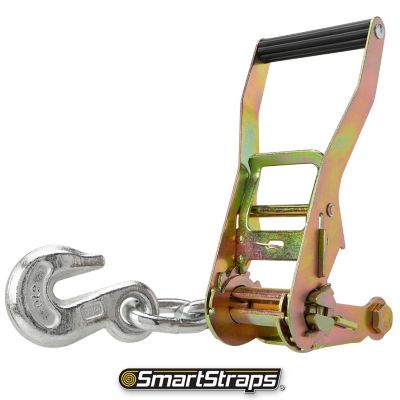 Image showing  2 in. x 27 ft. Ratchet with 18 in. Chain, 3,333 lb., Yellow