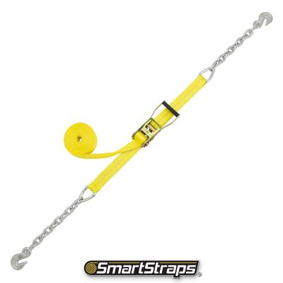 Image showing  2 in. x 27 ft. Ratchet with 18 in. Chain, 3,333 lb., Yellow