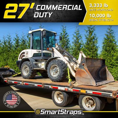 Image showing  2 in. x 27 ft. Ratchet with 18 in. Chain, 3,333 lb., Yellow