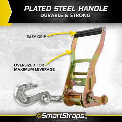 Image showing  2 in. x 27 ft. Ratchet with 18 in. Chain, 3,333 lb., Yellow