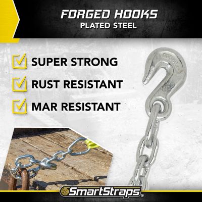 Image showing 6 th SmartStraps 2 in. x 27 ft. Ratchet with 18 in. Chain, 3,333 lb., Yellow