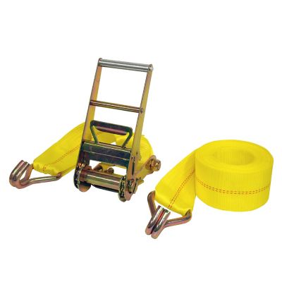 SmartStraps 30 ft. Commercial-Duty Ratchet Tie-Down with J-Hooks, 5,000 lb. Capacity, Yellow, 1817