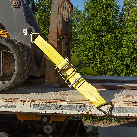 SmartStraps 2 in. x 25 ft. Yellow Standard Ratchet with Double J-Hook,  1,667 lb., 177 at Tractor Supply Co.
