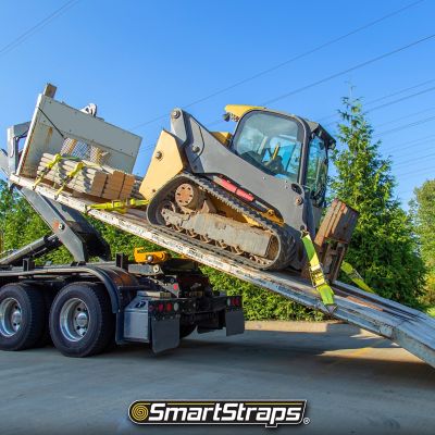 Image showing 8 th SmartStraps 3 in. x 30 ft. Commercial-Duty Ratchet Tie-Down with J-Hooks, 5,000 lb. Capacity, Yellow