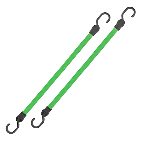 SmartStraps 24 in. Green Flat Strap Bungee, 2-Pack