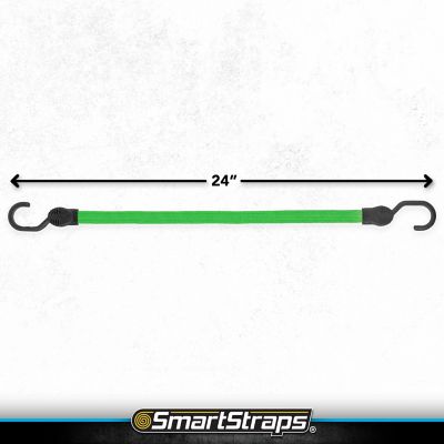 Image showing  24 in. Flat Strap Bungee Cords, Green, 2-Pack