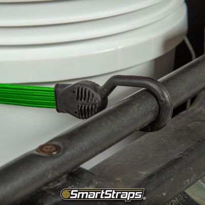 Image showing 6 th SmartStraps 24 in. Flat Strap Bungee Cords, Green, 2 pk.