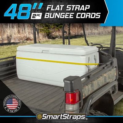 Image showing 6 th SmartStraps 48 in. Flat Strap Bungee Cords, Yellow, 2 pk.
