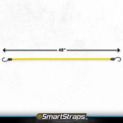 Image showing 7 th SmartStraps 48 in. Flat Strap Bungee Cords, Yellow, 2 pk.