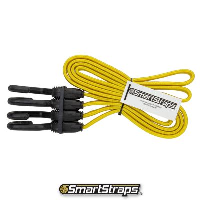 Image showing 9 th SmartStraps 48 in. Flat Strap Bungee Cords, Yellow, 2 pk.
