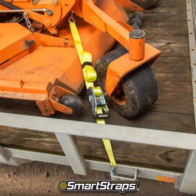 Image showing 8 th SmartStraps 1.5 in. x 14 ft. Premium RatchetX Tie Down Strap, 1,667 lb., Yellow