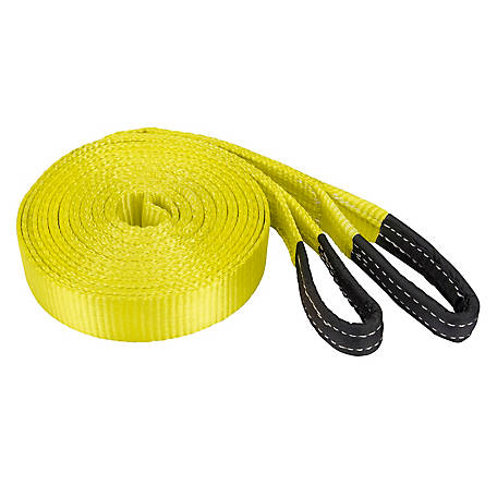 Cargo Equipment Corp 6 X 20 Ft Single Ply Recovery Strap with Wear Pad in Loops 