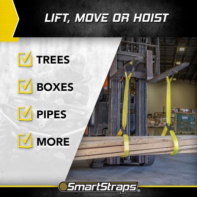 Image showing 6 th SmartStraps 2 in. x 4 ft. 1-Ply Webbing Sling, 3,200 lb. Capacity