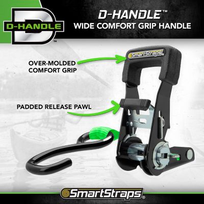 Image showing  1 in. x 14 ft. Padded Ratchet, 500 lb., Green, 4 pk.